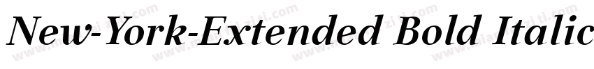 New-York-Extended Bold Italic字体转换
